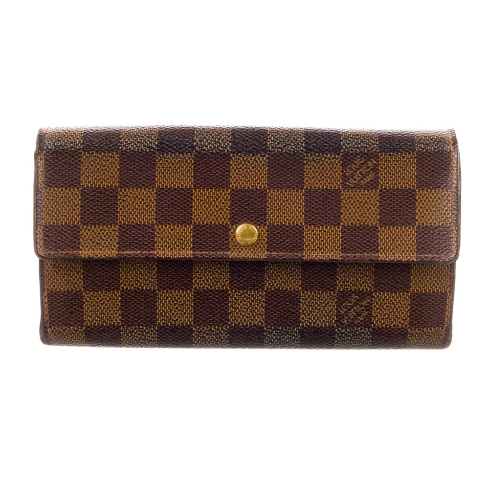 Louis Vuitton 2005 Damier Ebene Sarah Wallet. GA1005